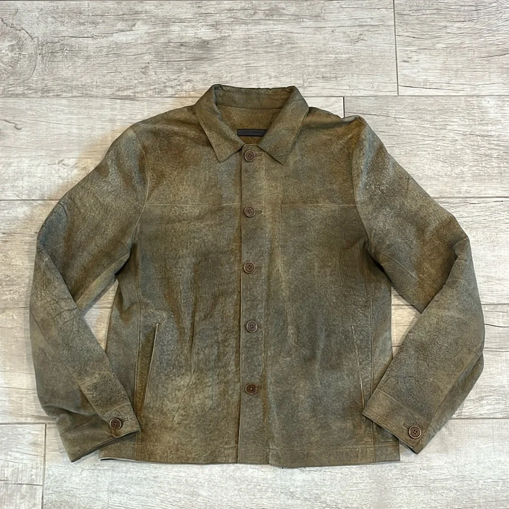 John Varvatos Ivey Leather Shirt Jacket‎ Size 50 - Picture 5 of 13